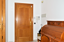 Front door with inside hall to the living room